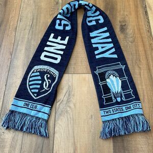 Sporting Kansas City KC Soccer Game Sports Scarf Blue Fall Winter Unisex Cold We